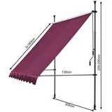 Quick Star Klemmmarkise 300 x 130 cm rot
