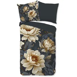 Muller Textil Iron Blumen Grau 135 x 200 cm + 2 x 80 x 80 cm