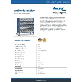 FETRA Etagenwagen 300 kg