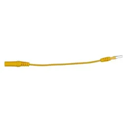4,0mm Eingangsbuchse auf 3,0mm Prüfadapterstecker flach (gelb)