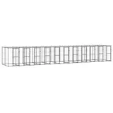 vidaXL Outdoor-Hundezwinger 12,1 m x 2,2 m x 1,8 m Stahl Schwarz