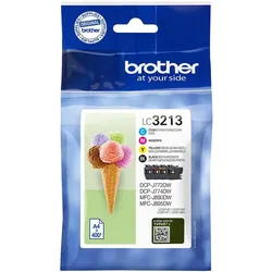 Brother LC-3213VAL / LC-3213VALDR Tinten Sparset schwarz, cyan, magenta, gelb (4 Stück)