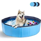 Famanu Hundepool 160 * 30 cm Blau Antirutsch PVC - Strapazierfähig