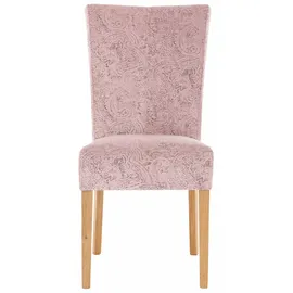 Home Affaire Esszimmerstuhl HOME AFFAIRE "Queen Polsterstuhl BESTSELLER", rosa (rosa, eichefarben), B:46cm H:93cm T:64cm, Massivholz, Stühle, Esszimmerstuhl, verschiedene Bezüge, Gestell Massivholz