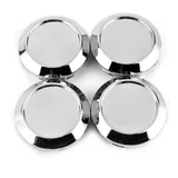 RhinoTuning 4 Stück Satz 60mm Radkappe OD 60mm ID 56mm Nabenkappen Radnabenabdeckungen Alloy Nabenabdeckungen Kompatibel mit Work Meister (Silber)