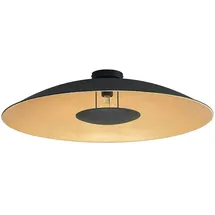 LINDBY Deckenlampe Narisara, Ø 80 cm, E27, schwarz-gold