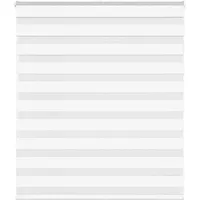 VidaXL Zebrarollo Weiß 125x100 cm Stoffbreite 120,9 cm Polyester