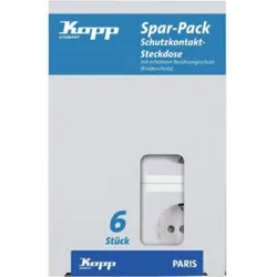 Kopp Profi-Pack a 6 UP Schuko- Steckdosen PAR arkt. ws m. Kinderschutz