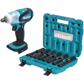 Makita DTW 251 Z ohne Akku + Steckschlüssel Set 14 tlg.
