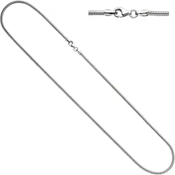 Silberkette JOBO, silber (silber 925), Halsketten, Damen, Silber 925 (Sterlingsilber), L: 42cm, Schlangenkette 925 Silber 42 cm 1,9 mm