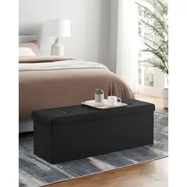 Songmics Sitzbank Truhenbank Schwarz 38 x 110 x 38 cm