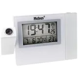 MEBUS 42421 Doppel Projektions-Funkwecker weiß