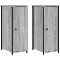 VidaXL Nachttische 2 Stk Grau Sonoma 32x42x80 cm Holzwerkstoff