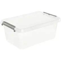 KEEEPER Aufbewahrungsbox, Clip Lara, 4,5 Liter natur-transparent, Deckel zuverlässig durch seitliche Clips