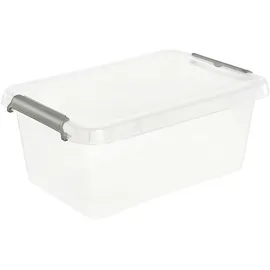 KEEEPER Aufbewahrungsbox, Clip Lara, 4,5 Liter natur-transparent, Deckel zuverlässig durch seitliche Clips
