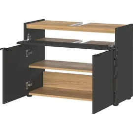 KADIMA DESIGN Waschbeckenunterschrank 80 x 60 cm Grau/Beige