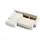 Fun Möbel Ecksofa Sofa mit Schlaffunktion VOGAR Stoff Monolith Ecru Ottomane Links - Beige
