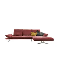 KOINOR Ecksofa aus Flachgewebe Francis ¦ rot ¦ Maße (cm): B: 314 H: 93 T: 159