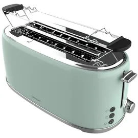 Cecotec Toaster Küchengeräte Toast und Taste 1600 Retro Double Green, Vier Scheiben leistungsstark - Grün