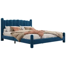XDOVET Polsterbett 140 x 200 cm Blau