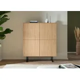 Home Affaire Highboard Lund 115 x 137 x 40 cm Beige / Braun