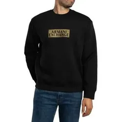 EAX  Sweatshirt Sweatshirt mit diagonaler Grafik  in Schwarz, EU L