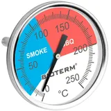 Räucher Grill Thermometer 0-250°C smoker BLAU bimetall Räucherofen Gasgrill BBQ