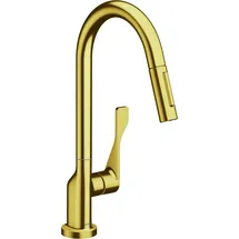 Hansgrohe Citterio Einhebelmischer Ausziehbrause Brushed Gold Optic