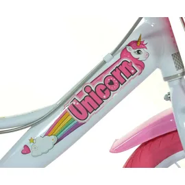 DINO BIKES Unicorn 16 Zoll RH 28 cm weiß/rosa