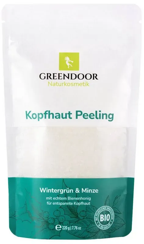 GREENDOOR Kopfhautpeeling Kopfhautpeeling Wintergrün Pfefferminze