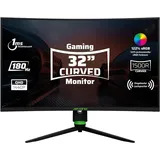 aryond A32 V2 Curved Gaming Monitor, 32 Zoll(80cm), 180Hz, 1500R, QHD (2560x1440), 1ms, HDR, FreeSync&G-Sync, 122% SRGB, Eye Care, Eingebauter Lautsprecher, HDMI, Display Port, Höhenverstellbar