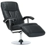 vidaXL TV-Sessel Kunstleder 53,5 x 104 x 0 cm Schwarz mit Liegeposition