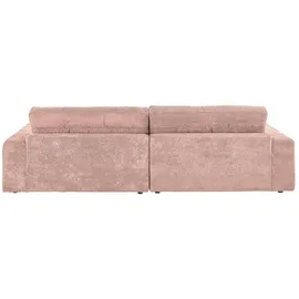 KAWOLA Ecksofa Lana Cord Recamiere rechts rosa