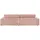 KAWOLA Ecksofa Lana Cord Recamiere rechts rosa