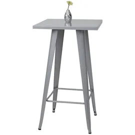 MCW Stehtisch MCW-A73, Bistrotisch Bartisch, Metall Industriedesign 105x60x60cm ~ silber