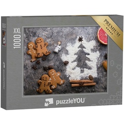 puzzleYOU Puzzle Puzzle 1000 Teile XXL „Weihnachtsbäckerei: Lebkuchenmänner“, 1000 Puzzleteile, puzzleYOU-Kollektionen Weihnachten