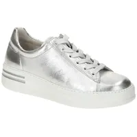 Gabor Damen, Low-Top Sneaker, Frauen Halbschuhe,Moderate Mehrweite (G),Strassenschuhe,Sportschuhe,Freizeitschuhe,Silber,39 EU / 6 UK - 39 EU