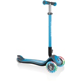 Globber Elite Deluxe mit Leuchtrollen sky blue