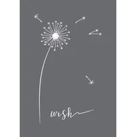 Rayher 45105000 Schablone Wish, Format DIN A5, mit Rakel, Siebdruck-Schablone, Malschablone, selbstklebend, Grau