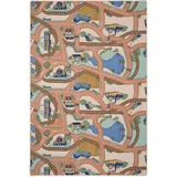 Snapstyle Kinder Beige, | Spielmatte, Strassenteppich 250 cm,