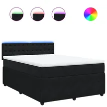 vidaXL Boxspringbett 140 x 200 cm Schwarz
