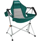 KingCamp Campingstuhl Orchid Schaukel Stuhl Camping Sessel Verstellbar Alu 120kg Petrol Green