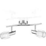 ledscom.de Deckenleuchte ELERA, 2-flammig, edelstahl matt, 2x E14 max. 25W