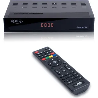 XORO HRT 8770 TWIN DVB-T2 FHD Receiver integriertes Freenet TV Entschlüsselungssystem TWIN-Tuner (zwei Empfangsteile) PVR Ready Timeshift Mediaplayer