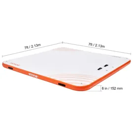 Vevor Aufblasbares Schwimmdock orange 2,13 x 2,13 m