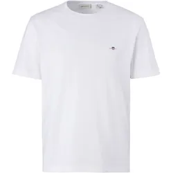 T-Shirt GANT "PRINTED ARCHIVE SHIELD TSHIRT", Herren, Gr. XXL, weiß, Jersey, Obermaterial: 100% Baumwolle, casual, Rundhals, Kurzarm, Shirts