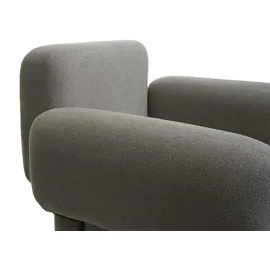 Mendler Lounge-Sessel HWC-L83 Bouclé  ~  grau höhenverstellbar
