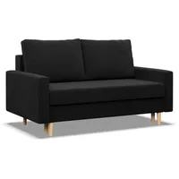 Mebligo Sofa, Schwarz, Textil, 2-Sitzer, 152x92x92 cm, Wohnzimmer, Sofas & Couches, Sofas, 2-Sitzer Sofas