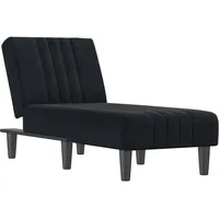 VidaXL Chaiselongue Schwarz Samt