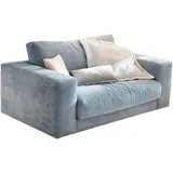 KAWOLA Doppelsessel MADELINE Loveseat Cord hellblau